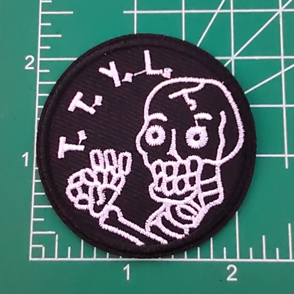 2/$10 TTYL Skeleton Iron On Patch